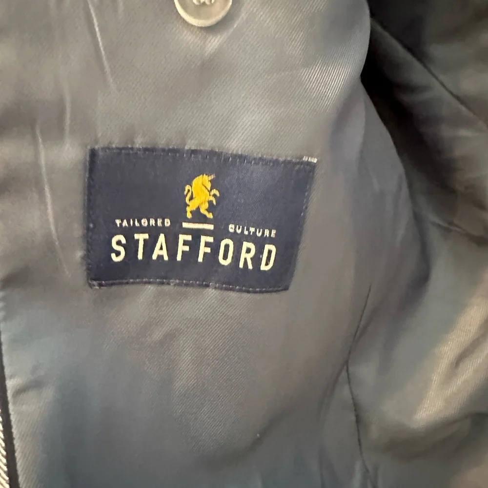 Stafford Classic Fit Linen Cotton Sport Coat Light Blue Men’s 48R - Picture 4 of 8